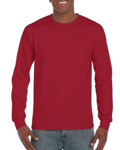Gildan GI2400 - Men's Long Sleeve 100% Cotton T-Shirt Cardinal red