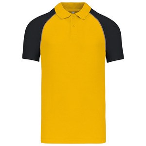 Pack of 25 POLO BASE BALL Shirts - Kariban K226 Yellow/Black