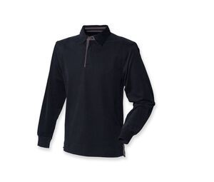 Front Row FR43 - Long Sleeve Rugby Shirt Black