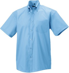 Russell Collection RU957M - Men's Short Sleeve Ultimate Non-Iron Shirt Bright Sky