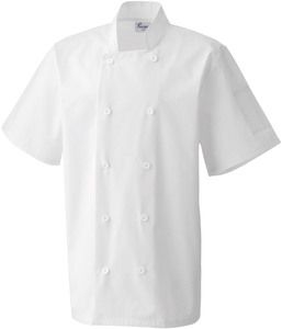 Premier PR656 - Short sleeved chef’s jacket White