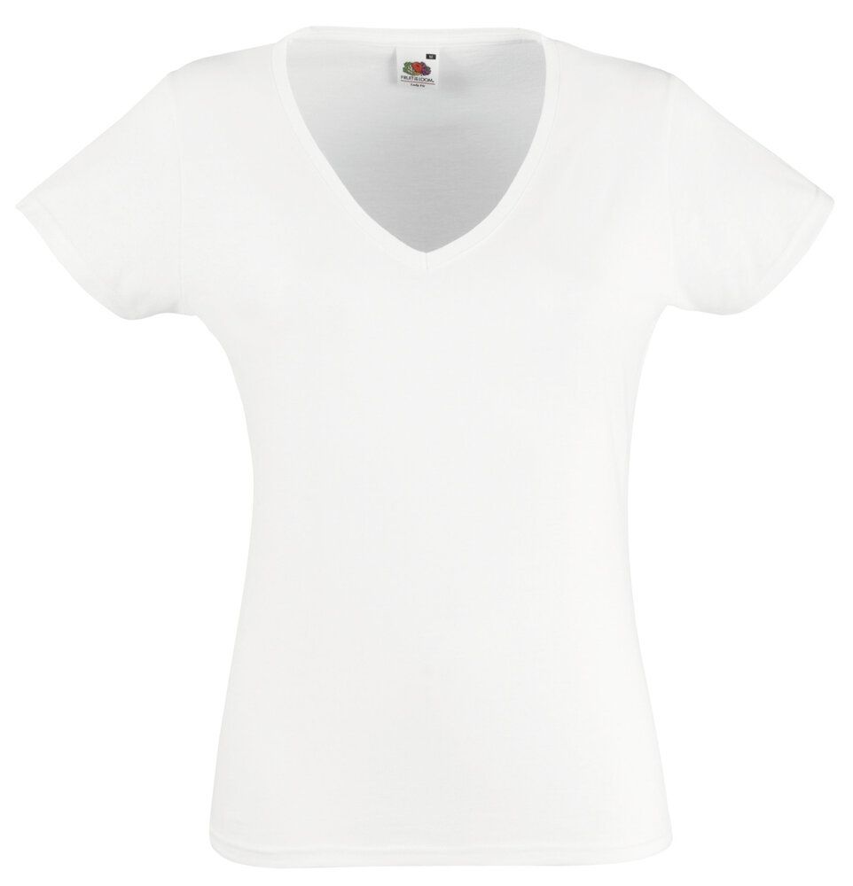 Fruit of the Loom SS047 - Lady-fit valueweight v-neck tee