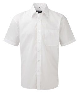 Russell Europe 935M - Short Sleeve Poplin Shirt White