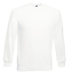 Fruit of the Loom 62-216-0 - Men's Raglan Sweatshirt White