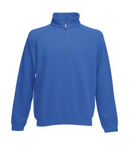 Fruit of the Loom 62-032-0 - Zip Neck Raglansweat Royal blue