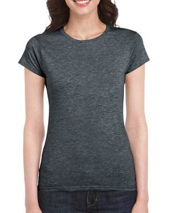 Gildan 64000L - Women's RingSpun Short Sleeve T-Shirt Dark Heather