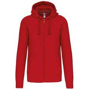 Kariban K454 - FULL ZIP HOODED SWEATSHIRT Red