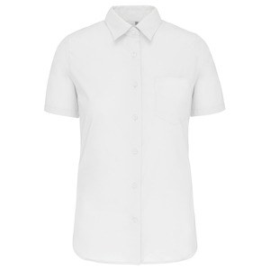 Kariban K544 - LADIES' SHORT SLEEVE EASY CARE COTTON POPLIN SHIRT White