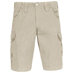 Kariban K766 - MEN'S MULTIPOCKET BERMUDA SHORTS Cream