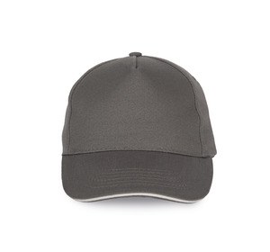 K-up KP124 - SANDWICH PEAK CAP - 5 PANELS Slate Grey / Light Grey