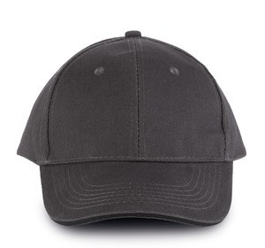 K-up KP011 - ORLANDO - MEN'S 6 PANEL CAP Dark Grey / Black