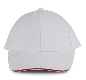 K-up KP011 - ORLANDO - MEN'S 6 PANEL CAP White / Red