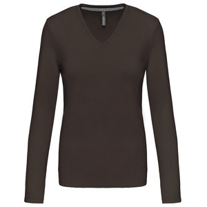 Kariban K382 - LADIES LONG SLEEVE V-NECK T-SHIRT