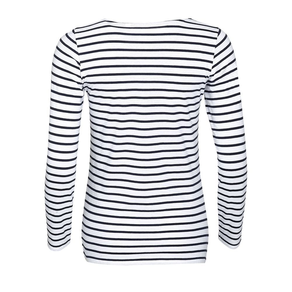 SOL'S 01403 - MARINE WOMEN Long Sleeve Striped T Shirt