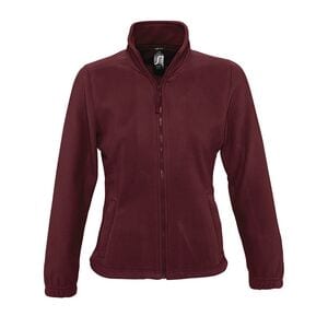 SOL'S 54500 - NORTH WOMEN Zipped Fleece Jacket Bordeaux