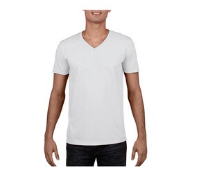 Gildan GN646 - Miesten V-aukkoinen t-paita 100% puuvillaa White