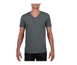 Gildan GN646 - Miesten V-aukkoinen t-paita 100% puuvillaa Charcoal