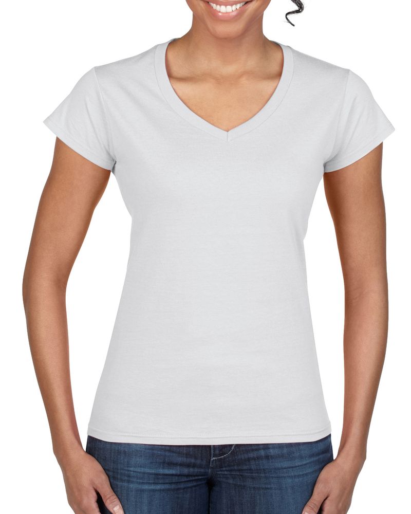 Gildan GN647 - Naisten V-aukkoinen t-paita 100% puuvillaa