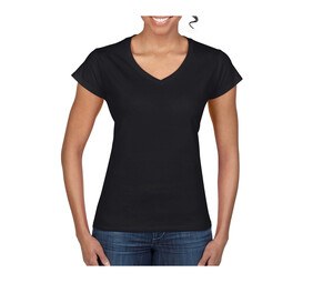 Gildan GN647 - Naisten V-aukkoinen t-paita 100% puuvillaa Black