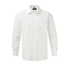 Russell Collection JZ936 - Mens Long Sleeve Pure Cotton Easy Care Poplin Shirt