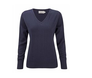 Russell Collection JZ10F - Ladies' V-Neck Pullover French Navy