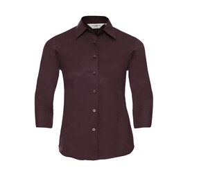 Russell Collection JZ46F - Ladies' 3/4 Sleeve Fitted Shirt Port