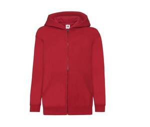 Fruit of the Loom SC379 - Kids Hooded Sweat Jacket (62-045-0) Red