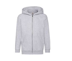 Fruit of the Loom SC379 - Kids Hooded Sweat Jacket (62-045-0) Heather Grey