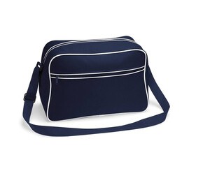 BagBase BG140 - Retro Shoulder Bag Navy/White