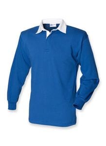 Front Row FR100 - Long Sleeve Plain Rugby Shirt Royal blue