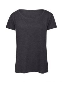 B&C BC056 - Naisten Tri-Blend t-paita Heather Dark Grey