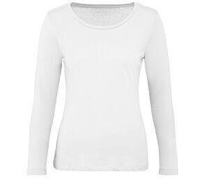 B&C BC071 - Naisten pitkähihainen t-paita, 100% luomupuuvillaa White