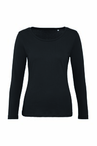 B&C BC071 - Naisten pitkähihainen t-paita, 100% luomupuuvillaa Black