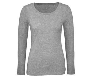 B&C BC071 - Naisten pitkähihainen t-paita, 100% luomupuuvillaa Sport Grey