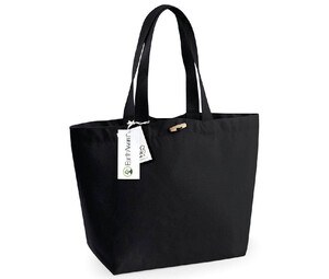 Westford mill WM850 - Large Volume Organic Cotton Shopping Bag Black