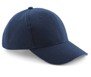 BEECHFIELD BF065 - Pro-Style Heavy Brushed Cotton Cap French Navy/Stone