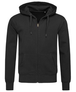 Stedman STE5610 - Sweater Hooded Zip Active for him Black Opal