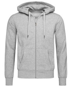 Stedman STE5610 - Sweater Hooded Zip Active for him Grey Heather