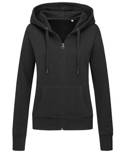 Stedman STE5710 - Sweater Hooded Zip Active for her Black Opal