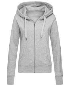 Stedman STE5710 - Sweater Hooded Zip Active for her Grey Heather
