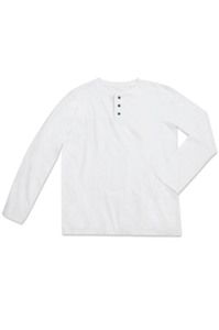 Stedman STE9460 - T-shirt Henley Shawn LS for him White