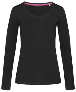 Stedman STE9720 - T-shirt V-neck Claire LS for her Black Opal