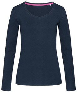 Stedman STE9720 - T-shirt V-neck Claire LS for her Marina Blue