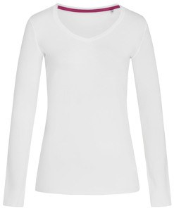 Stedman STE9720 - T-shirt V-neck Claire LS for her White