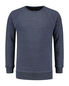 Lemon & Soda LEM3229 - Heavy Sweater Raglan Crewneck for him Navy Heather