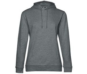 B&C BCW04W - Hooded sweatshirt # woman Heather Mid Grey