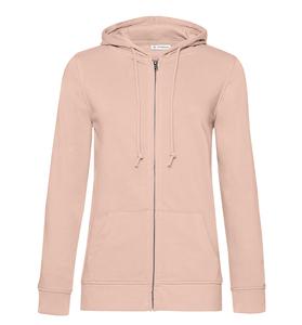 B&C BCW36B - Women's Organic Zipped Hoodie Soft Rose