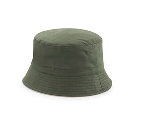 Beechfield BF686 - Reversible Bucket Hat Olive Green / Stone