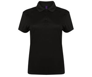 Henbury HY461 - Women's Polo stretch polyester Black