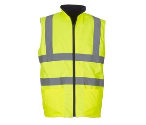 Yoko YK008F - High visibility reversible bodywarmer Hi Vis Yellow